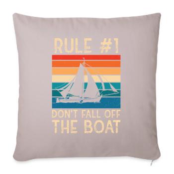 Drôle de voilier pour le capitaine du bateau - Housse de coussin décorative 45 x 45 cm - taupe clair - Devant
