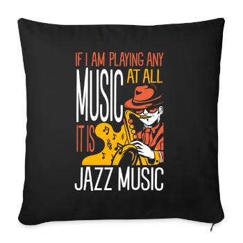 Jazz Music - Jazz Musicians - Sofa pillowcase 17,3'' x 17,3'' (45 x 45 cm) - black - Front