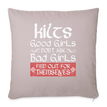 Scottish Kilt Saying Scottish Skirt Scotland - Sofa pillowcase 17,3'' x 17,3'' (45 x 45 cm) - light taupe - Front