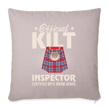 Schottischer Kilt Spruch Schottenrock Schottland - Sofakissenbezug 45 x 45 cm - helles Taupe - Vorne