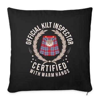 Scottish Kilt Saying Scottish Skirt Scotland - Sofa pillowcase 17,3'' x 17,3'' (45 x 45 cm) - black - Front