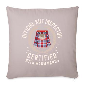 Scottish Kilt Saying Scottish Skirt Scotland - Sofa pillowcase 17,3'' x 17,3'' (45 x 45 cm) - light taupe - Front