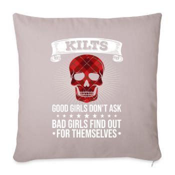 Scottish Kilt Saying Scottish Skirt Scotland - Sofa pillowcase 17,3'' x 17,3'' (45 x 45 cm) - light taupe - Front