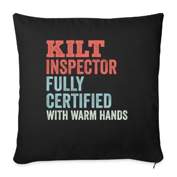 Scottish Kilt Saying Scottish Skirt Scotland - Sofa pillowcase 17,3'' x 17,3'' (45 x 45 cm) - black - Front