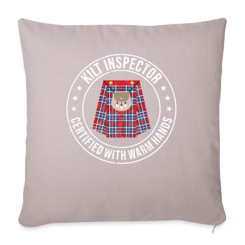 Scottish Kilt Saying Scottish Skirt Scotland - Sofa pillowcase 17,3'' x 17,3'' (45 x 45 cm) - light taupe - Front
