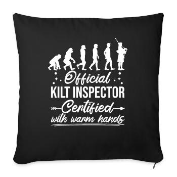 Scottish Kilt Saying Scottish Skirt Scotland - Sofa pillowcase 17,3'' x 17,3'' (45 x 45 cm) - black - Front