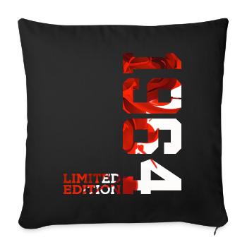 62ND BIRTHDAY 62 YEARS LIMITED EDITION 1964 - Sofa pillowcase 17,3'' x 17,3'' (45 x 45 cm) - black - Front