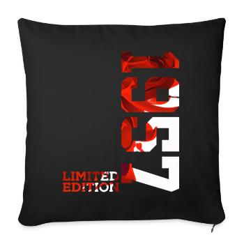 69E ANNIVERSAIRE 69 ANS ÉDITION LIMITÉE 1957 - Housse de coussin décorative 45 x 45 cm - noir - Devant