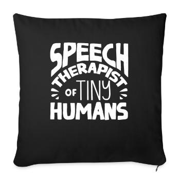 Speech-language pathology, speech-language pathologist - Sofa pillowcase 17,3'' x 17,3'' (45 x 45 cm) - black - Front