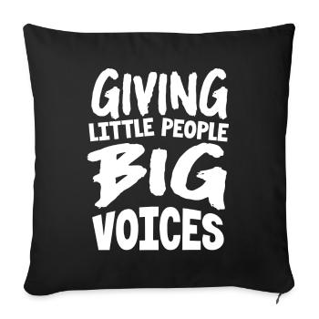 Speech-language pathology, speech-language pathologist - Sofa pillowcase 17,3'' x 17,3'' (45 x 45 cm) - black - Front