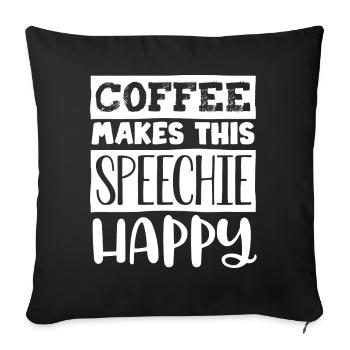 Speech-language pathology, speech-language pathologist - Sofa pillowcase 17,3'' x 17,3'' (45 x 45 cm) - black - Front