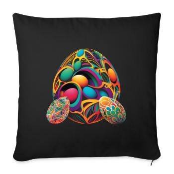 An Abstract Interpretation Of Awesome Easter Eggs - Sofa pillowcase 17,3'' x 17,3'' (45 x 45 cm) - black - Front