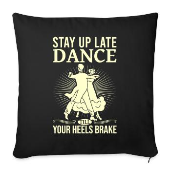 Dance Training Ballroom Couple Dance - Sofa pillowcase 17,3'' x 17,3'' (45 x 45 cm) - black - Front