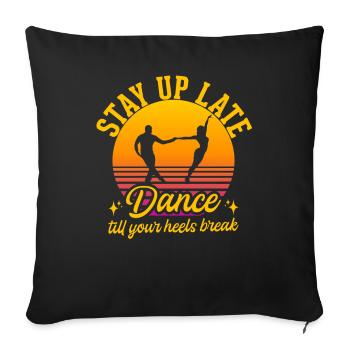 Formation en danse Ballroom Danse de couple - Housse de coussin décorative 45 x 45 cm - noir - Devant
