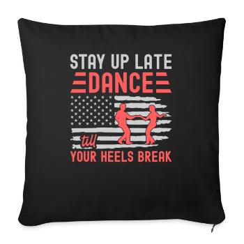 Formation en danse Ballroom Danse de couple - Housse de coussin décorative 45 x 45 cm - noir - Devant