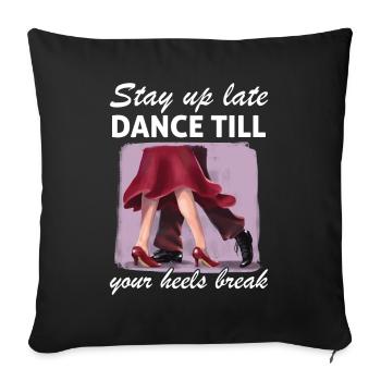 Formation en danse Ballroom Danse de couple - Housse de coussin décorative 45 x 45 cm - noir - Devant