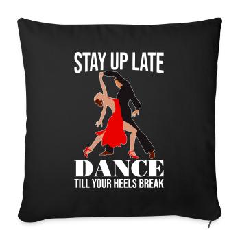 Formation en danse Ballroom Danse de couple - Housse de coussin décorative 45 x 45 cm - noir - Devant