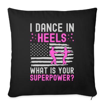 Formation en danse Ballroom Danse de couple - Housse de coussin décorative 45 x 45 cm - noir - Devant