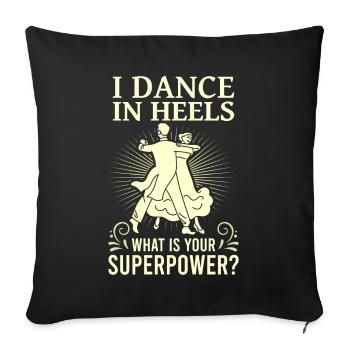 Formation en danse Ballroom Danse de couple - Housse de coussin décorative 45 x 45 cm - noir - Devant