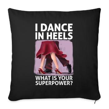 Formation en danse Ballroom Danse de couple - Housse de coussin décorative 45 x 45 cm - noir - Devant