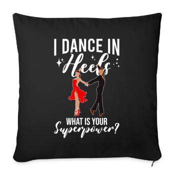 Formation en danse Ballroom Danse de couple - Housse de coussin décorative 45 x 45 cm - noir - Devant
