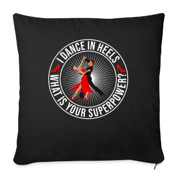 Formation en danse Ballroom Danse de couple - Housse de coussin décorative 45 x 45 cm - noir - Devant