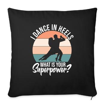 Formation en danse Ballroom Danse de couple - Housse de coussin décorative 45 x 45 cm - noir - Devant