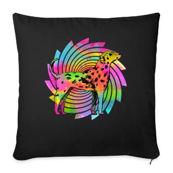 Dalmatien Rétro - Housse de coussin décorative 45 x 45 cm - noir - Devant