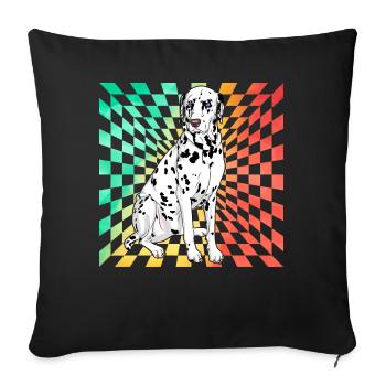 Dalmatien Rétro - Housse de coussin décorative 45 x 45 cm - noir - Devant
