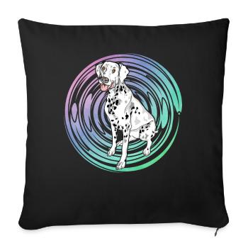 Dalmatien Rétro - Housse de coussin décorative 45 x 45 cm - noir - Devant