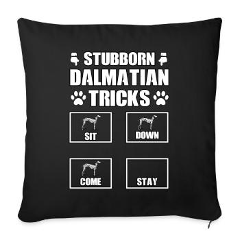 Stubborn Dalmatian Tricks - Sofakissenbezug 45 x 45 cm - Schwarz - Vorne
