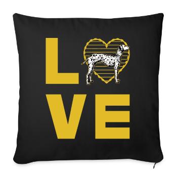 L’amour dalmate - Housse de coussin décorative 45 x 45 cm - noir - Devant