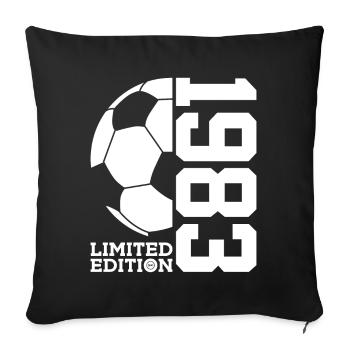 LIMITED EDITION 1983 FOOTBALL 43RD BIRTHDAY - Sofa pillowcase 17,3'' x 17,3'' (45 x 45 cm) - black - Front