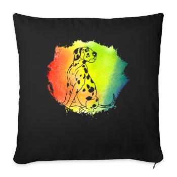 Dalmatien Rétro - Housse de coussin décorative 45 x 45 cm - noir - Devant
