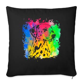 Dalmatien Rétro - Housse de coussin décorative 45 x 45 cm - noir - Devant