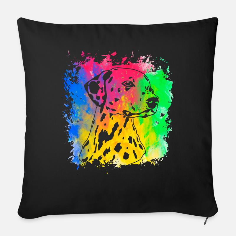 Dalmatiner Retro - Sofakissenbezug 45 x 45 cm - Schwarz