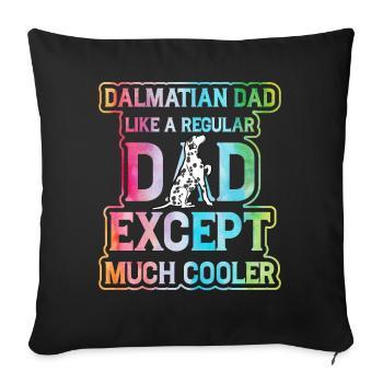 Drôle de papa dalmatien - Housse de coussin décorative 45 x 45 cm - noir - Devant