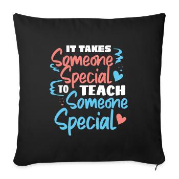 Special Needs Education, Special Education - Sofa pillowcase 17,3'' x 17,3'' (45 x 45 cm) - black - Front