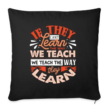 Special Needs Education, Special Education - Sofa pillowcase 17,3'' x 17,3'' (45 x 45 cm) - black - Front