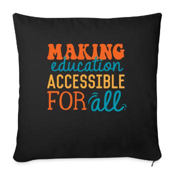 Special Needs Education, Special Education - Sofa pillowcase 17,3'' x 17,3'' (45 x 45 cm) - black - Front