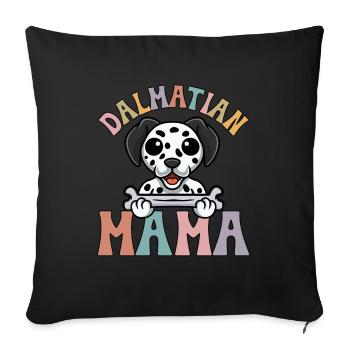 Maman dalmate - Housse de coussin décorative 45 x 45 cm - noir - Devant
