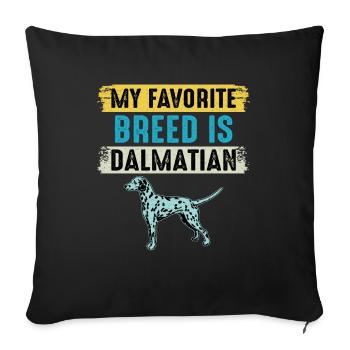 Ma race préférée est dalmate - Housse de coussin décorative 45 x 45 cm - noir - Devant