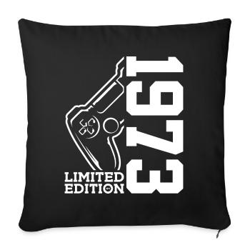 LIMITED EDITION 1973 GAMING 53RD BIRTHDAY - Sofa pillowcase 17,3'' x 17,3'' (45 x 45 cm) - black - Front