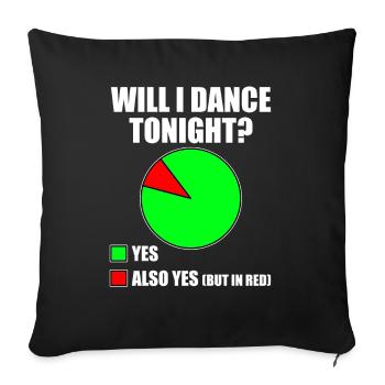 Dancing Slogan Ballroom Couple Dance Dance Floor - Sofa pillowcase 17,3'' x 17,3'' (45 x 45 cm) - black - Front