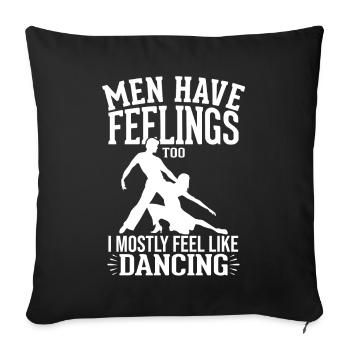 Dancing Slogan Ballroom Couple Dance Dance Floor - Sofa pillowcase 17,3'' x 17,3'' (45 x 45 cm) - black - Front
