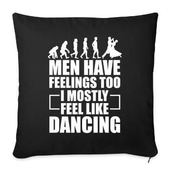 Dancing Slogan Ballroom Couple Dance Dance Floor - Sofa pillowcase 17,3'' x 17,3'' (45 x 45 cm) - black - Front