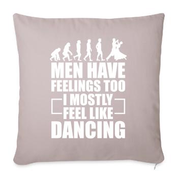 Dancing Slogan Ballroom Couple Dance Dance Floor - Sofa pillowcase 17,3'' x 17,3'' (45 x 45 cm) - light taupe - Front