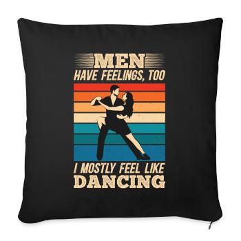 Dancing Slogan Ballroom Couple Dance Dance Floor - Sofa pillowcase 17,3'' x 17,3'' (45 x 45 cm) - black - Front