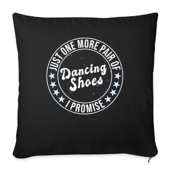 Dancing Slogan Ballroom Couple Dance Dance Floor - Sofa pillowcase 17,3'' x 17,3'' (45 x 45 cm) - black - Front