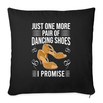 Dancing Slogan Ballroom Couple Dance Dance Floor - Sofa pillowcase 17,3'' x 17,3'' (45 x 45 cm) - black - Front